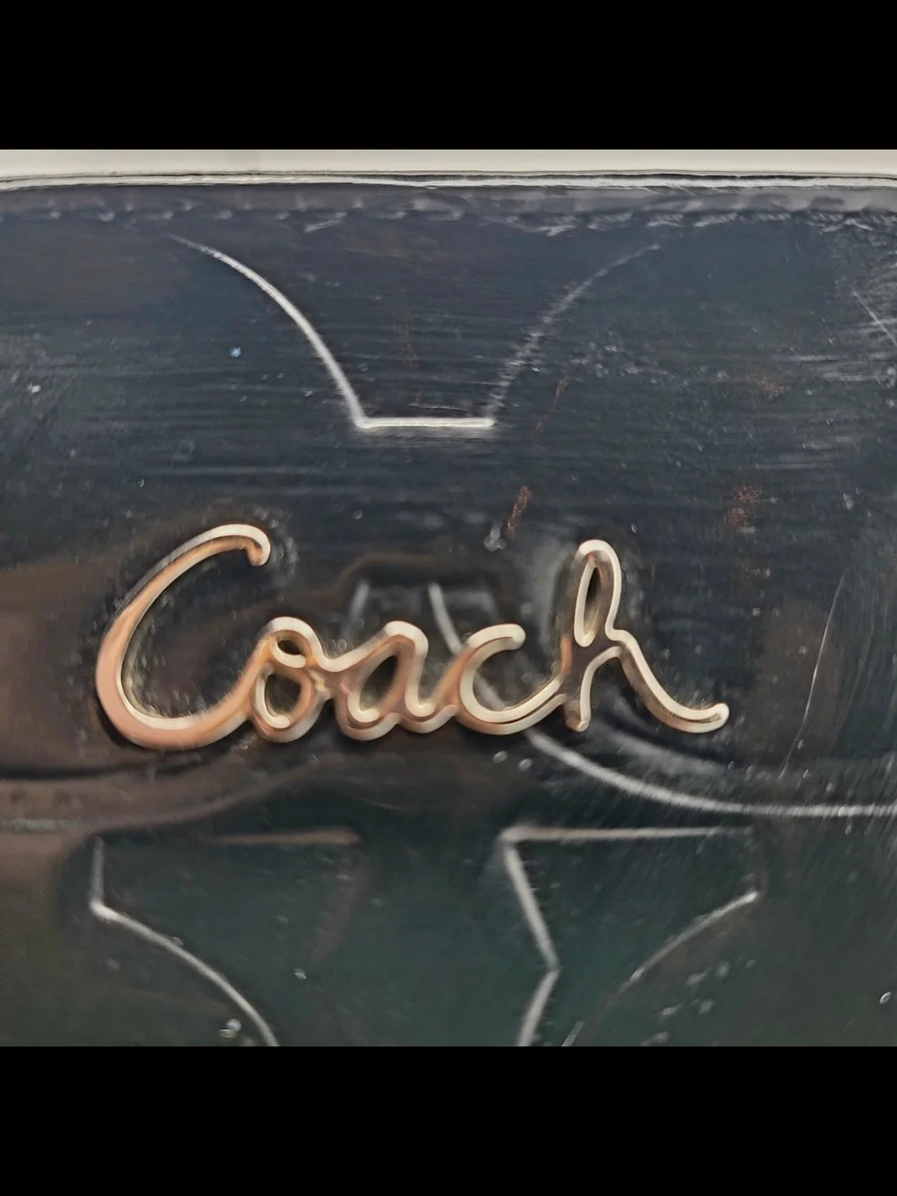 Coach Black Patent Signature Tote Shoulder Bag